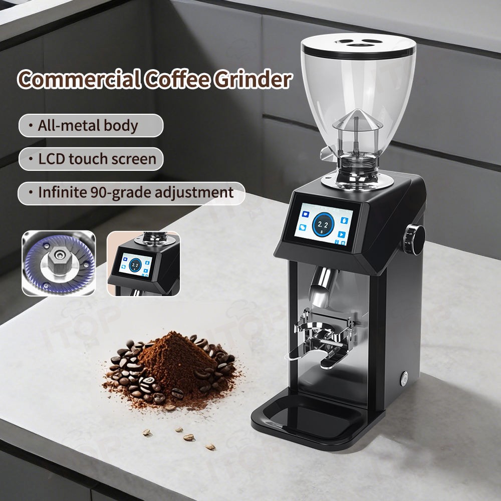 Coffee Grinder Burr Flat - ITOP – profesjonalny, elektryczny młynek do